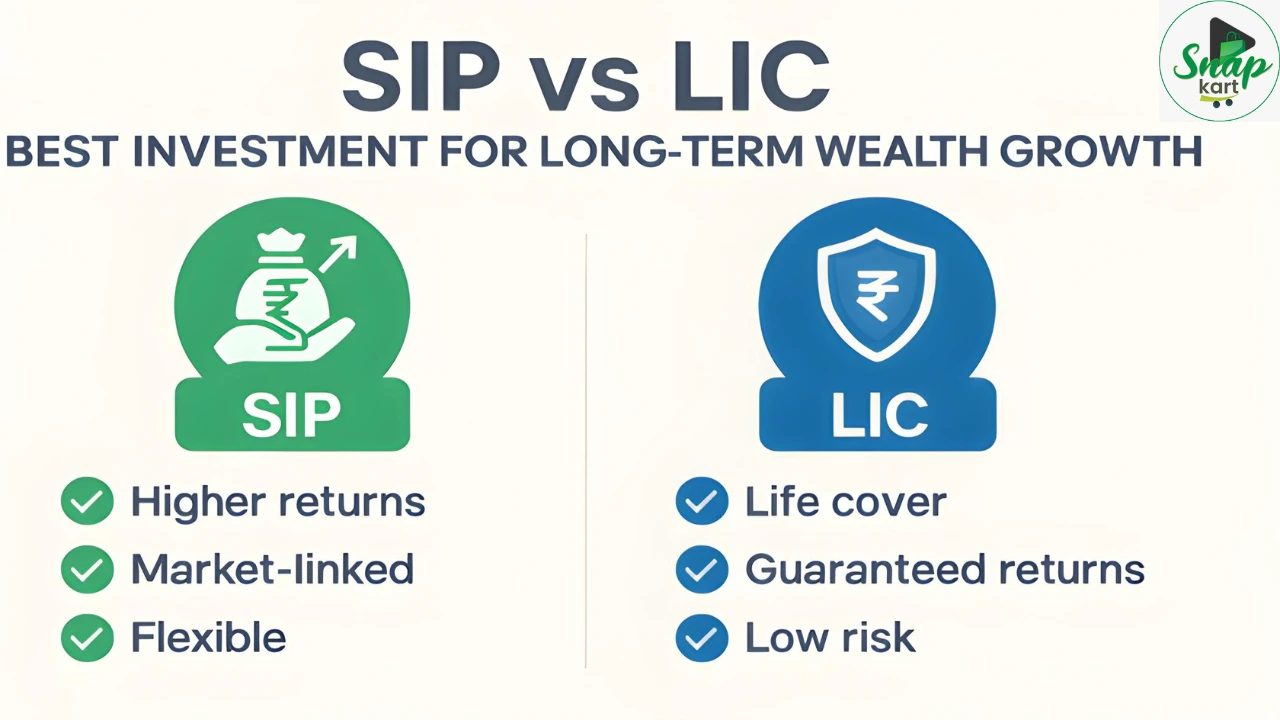 SIP vs LIC, Best investment for wealth creation India, SIP returns vs LIC returns, Mutual funds vs LIC policies